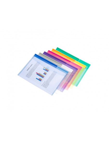 Carpeta broche djois polipropileno din a4 horizontal pack de 12 unidades colores surtidos