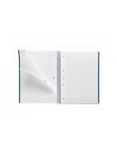 Cuaderno espiral miquelrius din a4 80 hojas cuadro 5 mm 90 gr gradient azul/limon