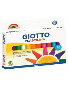 Plastilina giotto colores clasicos caja de 12 unidades colores surtidos