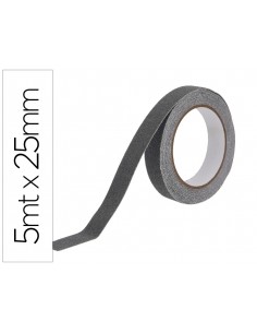 Cinta antideslizante q-connect gris 5 m x 25 mm