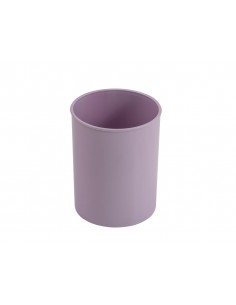 Cubilete portalapices faibo violeta pastel opaco plastico diametro 78 mm alto 100 mm