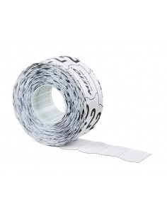 Etiquetas meto onduladas 26x12 mm lisa adh. 2 caja de 6 rollos de 1000 unidades