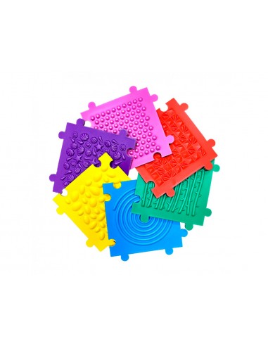 Suelo puzzle texturizado antideslizante set 6 unidades colores surtidos