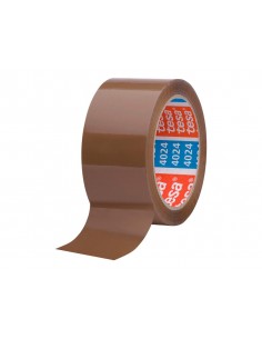 Cinta adhesiva tesa polipropileno marron 66 m x 50 mm para embalaje bajo ruido