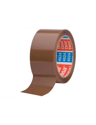Cinta adhesiva tesa polipropileno marron 66 m x 50 mm para embalaje bajo ruido