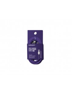 Cable groovy usb tipo c a apple lightning longitud 1 m color morado